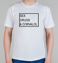 Мужская футболка Sex, drugs & corvalol